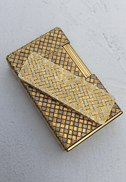 Vintage 1980s 18ct Gold Bi-Colour Dunhill Money Clip