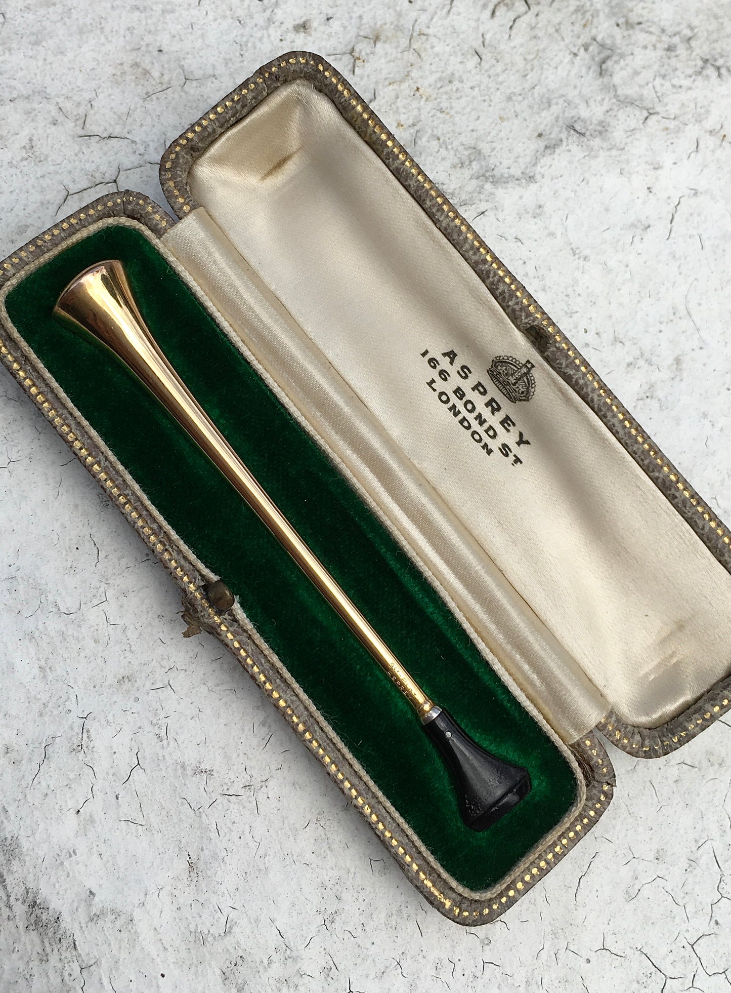 Antique Gold & Platinum Asprey Cheroot Holder