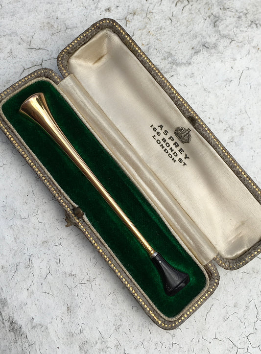 Antique Gold & Platinum Asprey Cheroot Holder