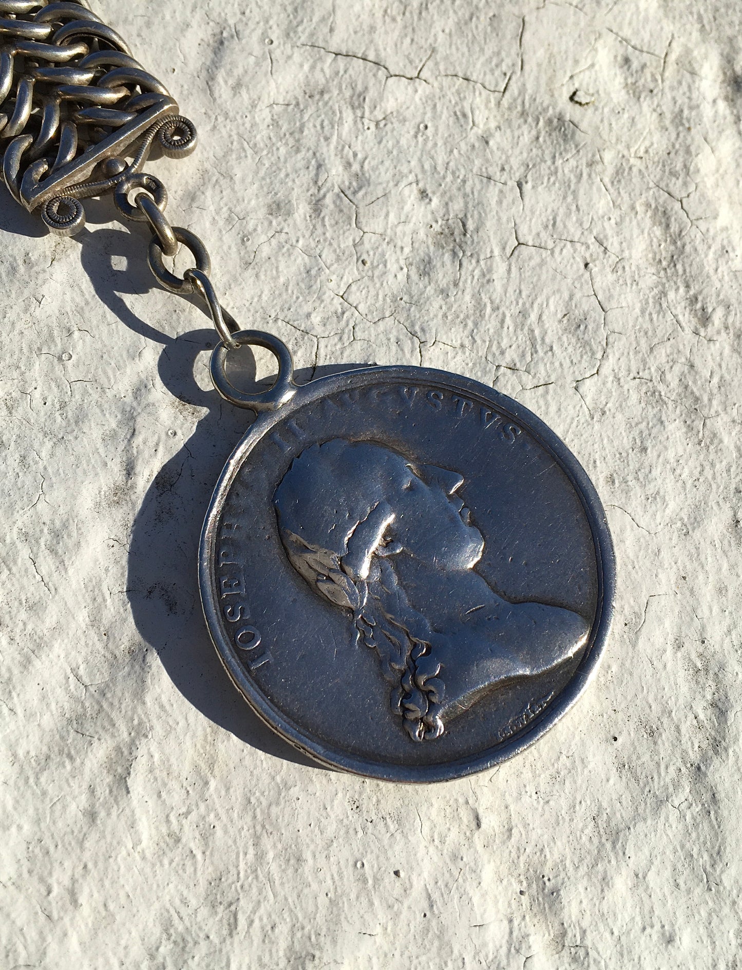 Antique Silver Coin Fob