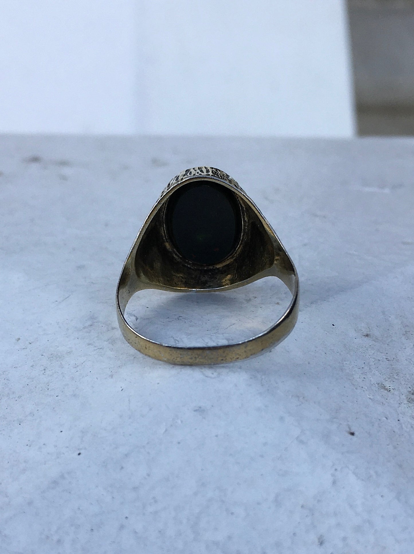 Vintage Sterling Silver Vermeil Bloodtsone Signet