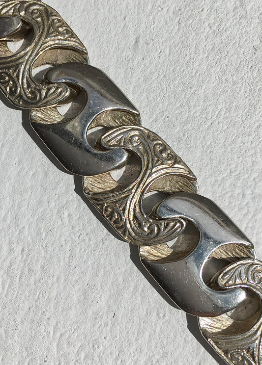 Vintage Sterling Silver Curb Link