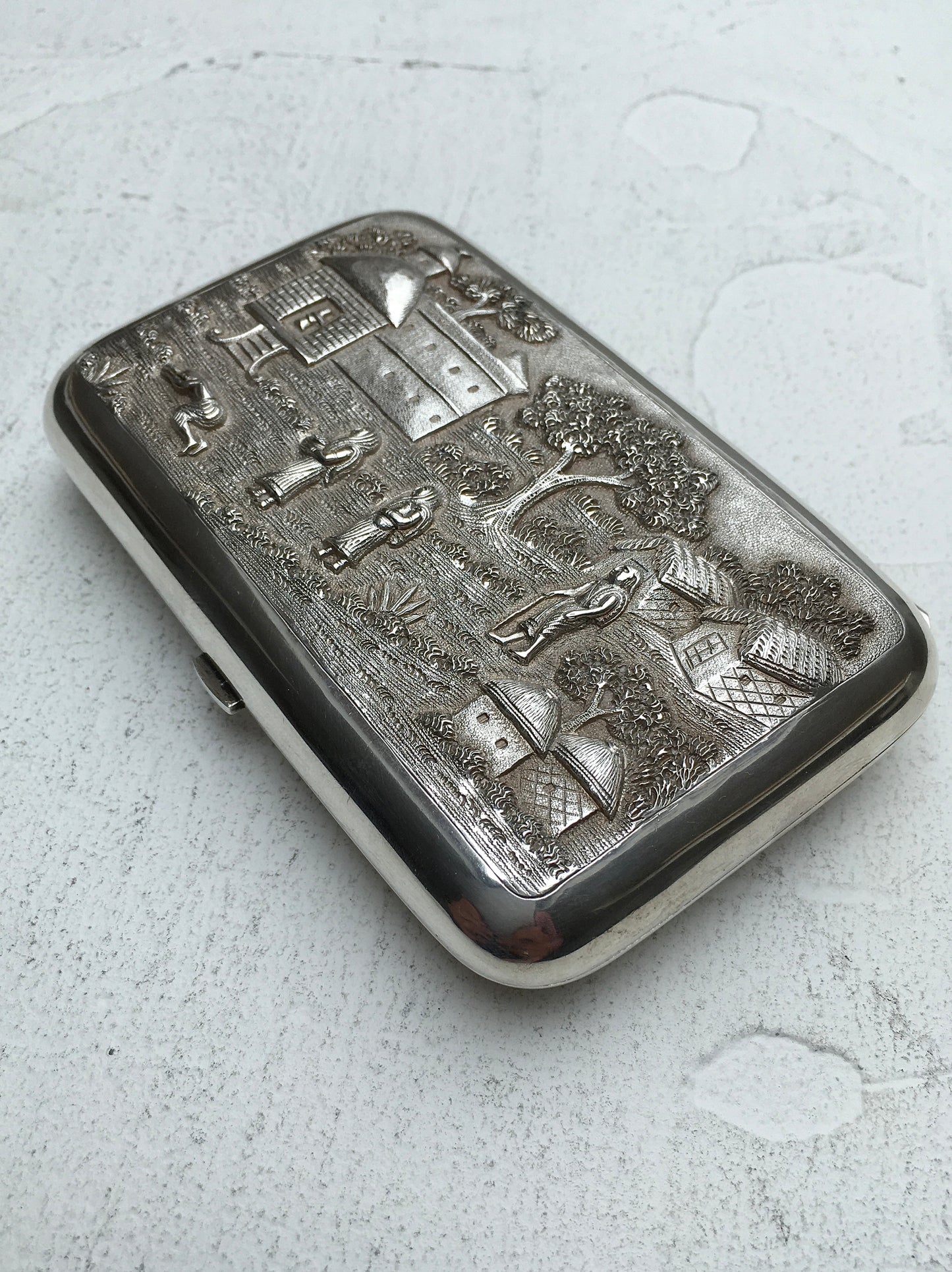 Antique Silver Cigar Case