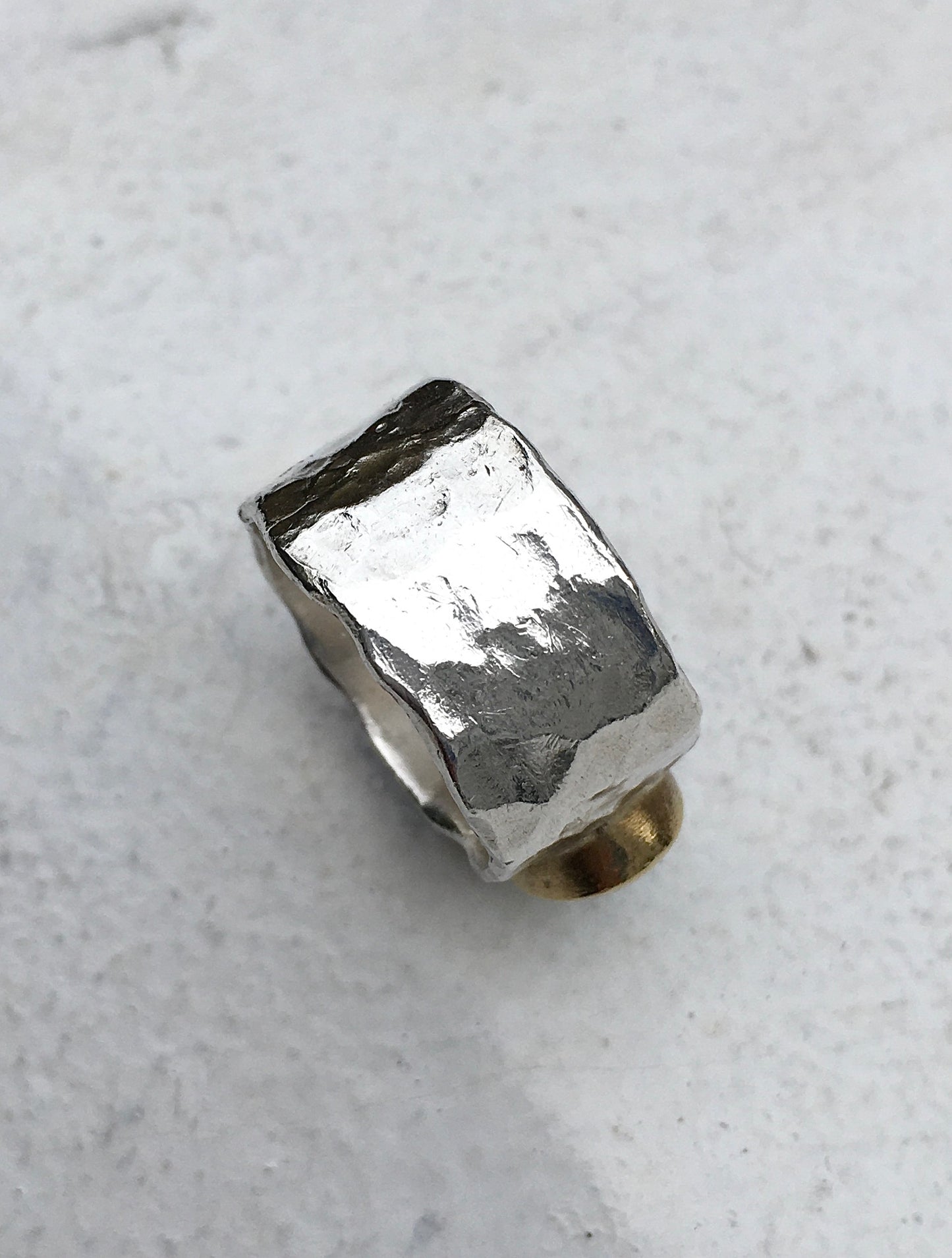 Silver & Gold Opal Ring