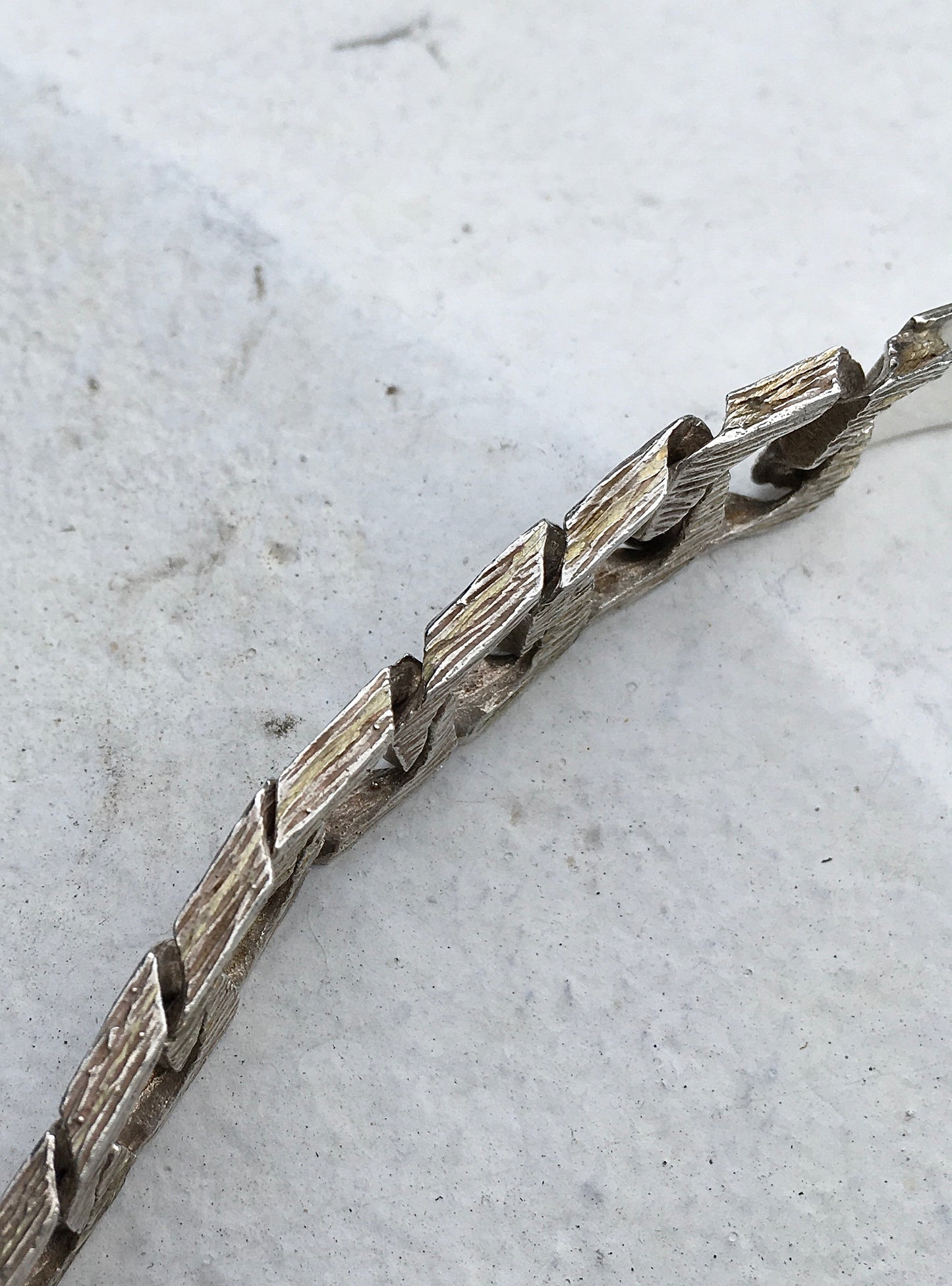 Vintage 1980s Sterling Silver ID Curb