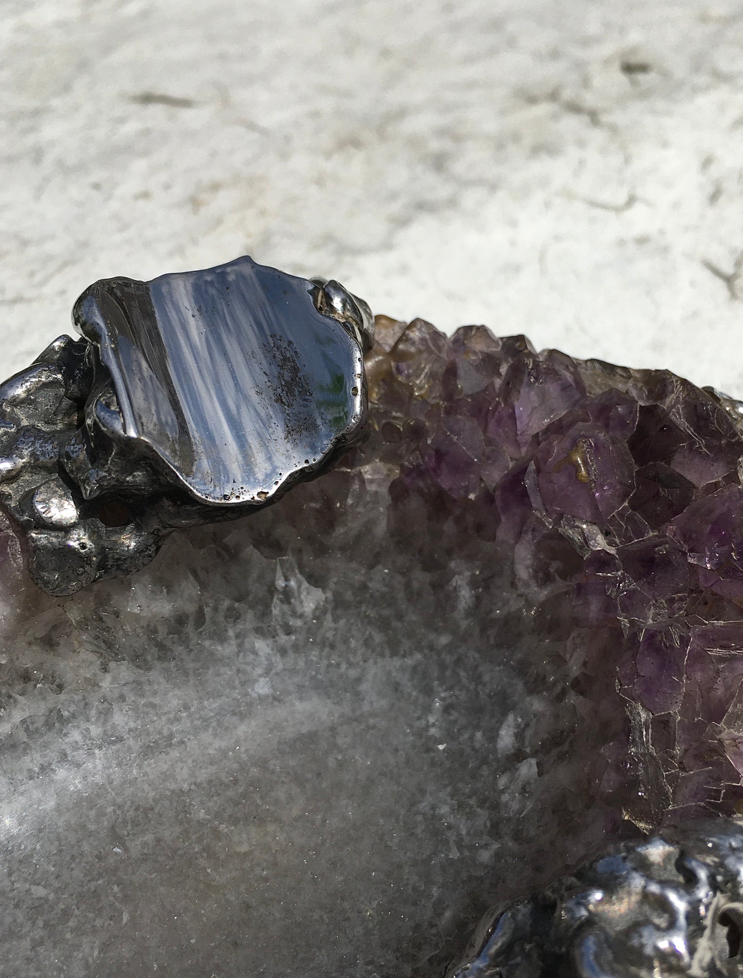 Vintage Amethyst Cigar Ashtray