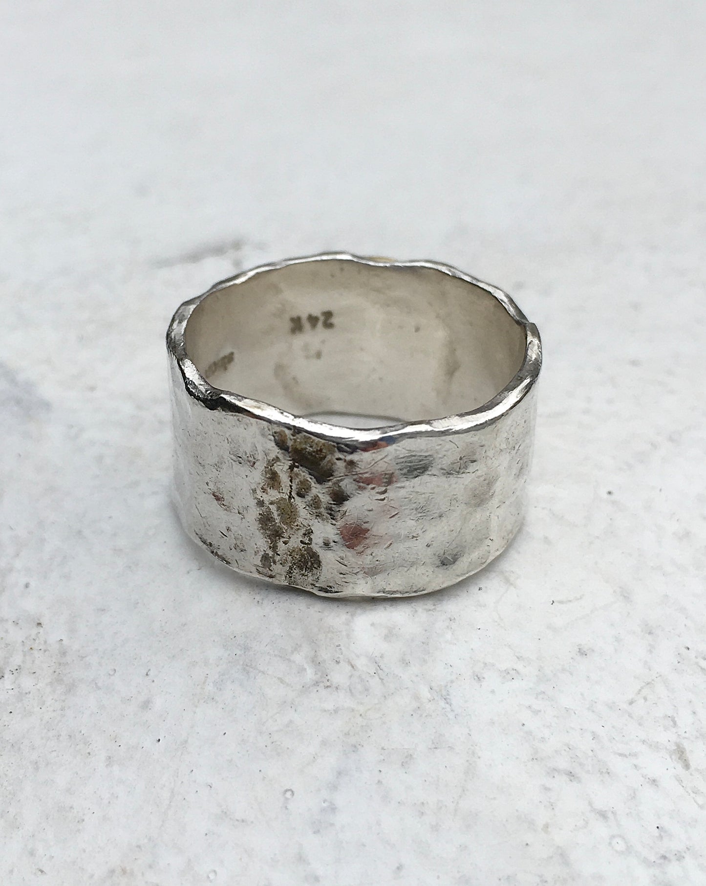 Silver & Gold Opal Ring