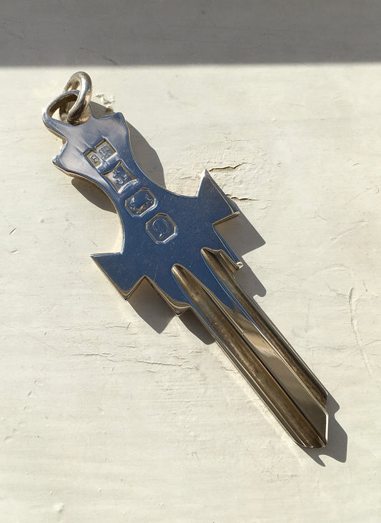 Vintage 1970s Sterling Silver Key Ingot