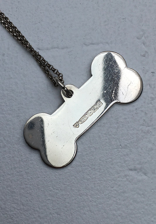 Sterling Silver Bone Necklace
