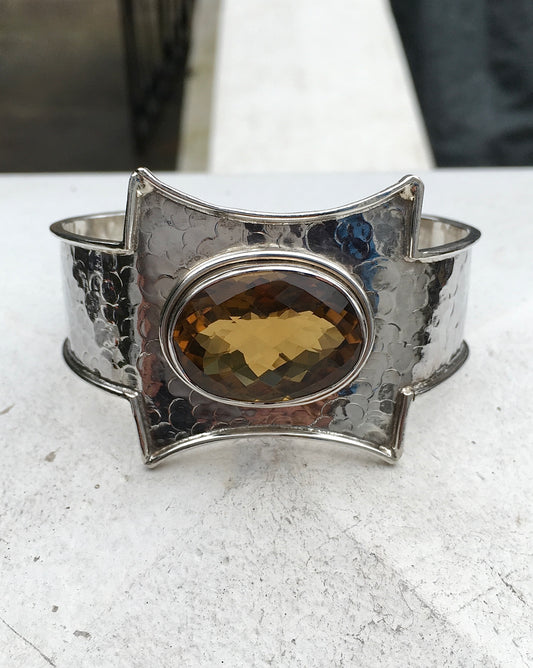 Sterling Silver Citrine Bangle