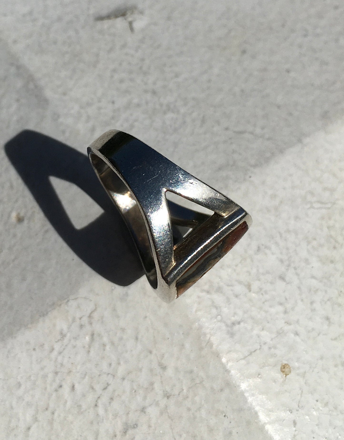 Vintage Sterling Silver Jasper Ring