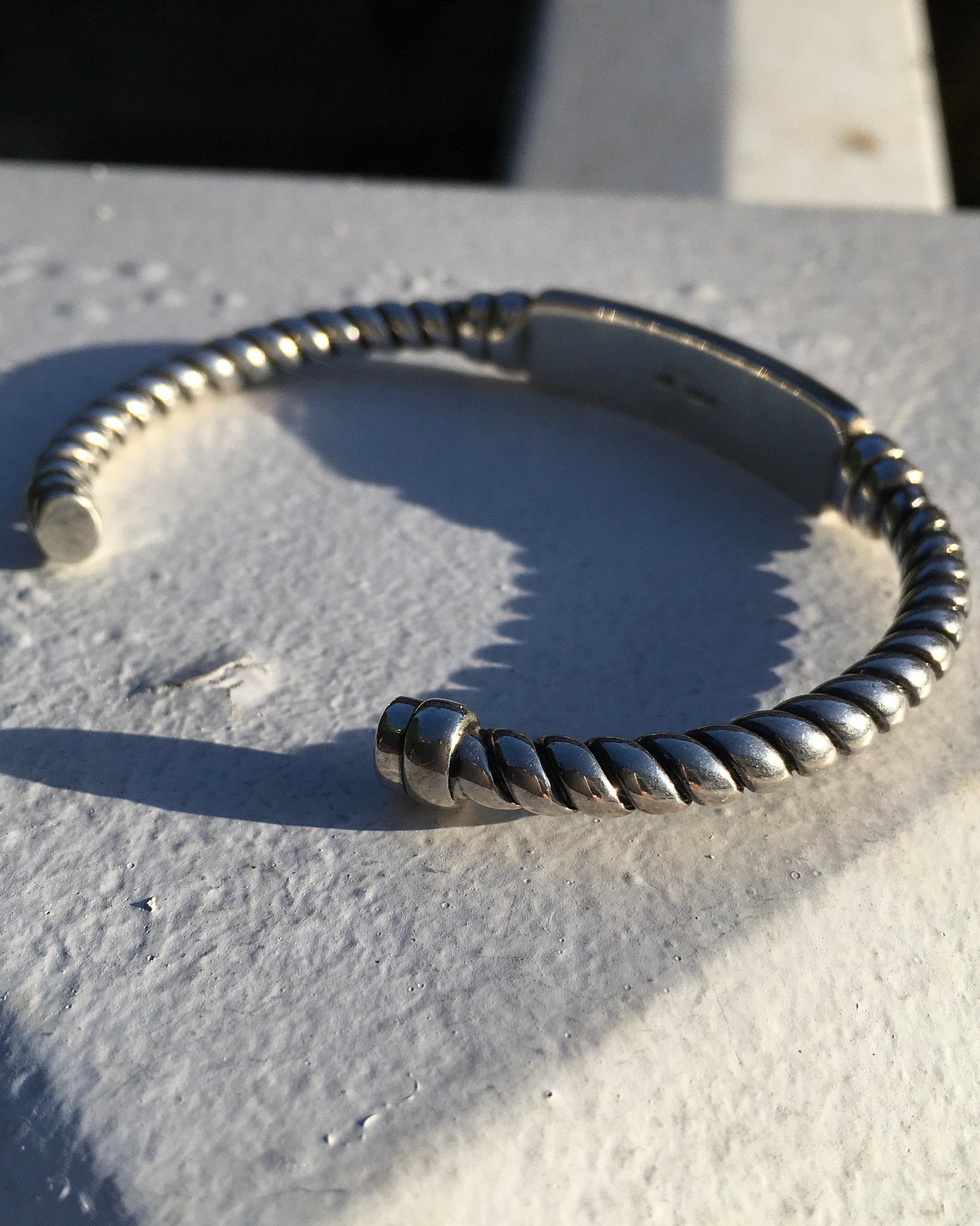 Sterling Silver Torc Bangle