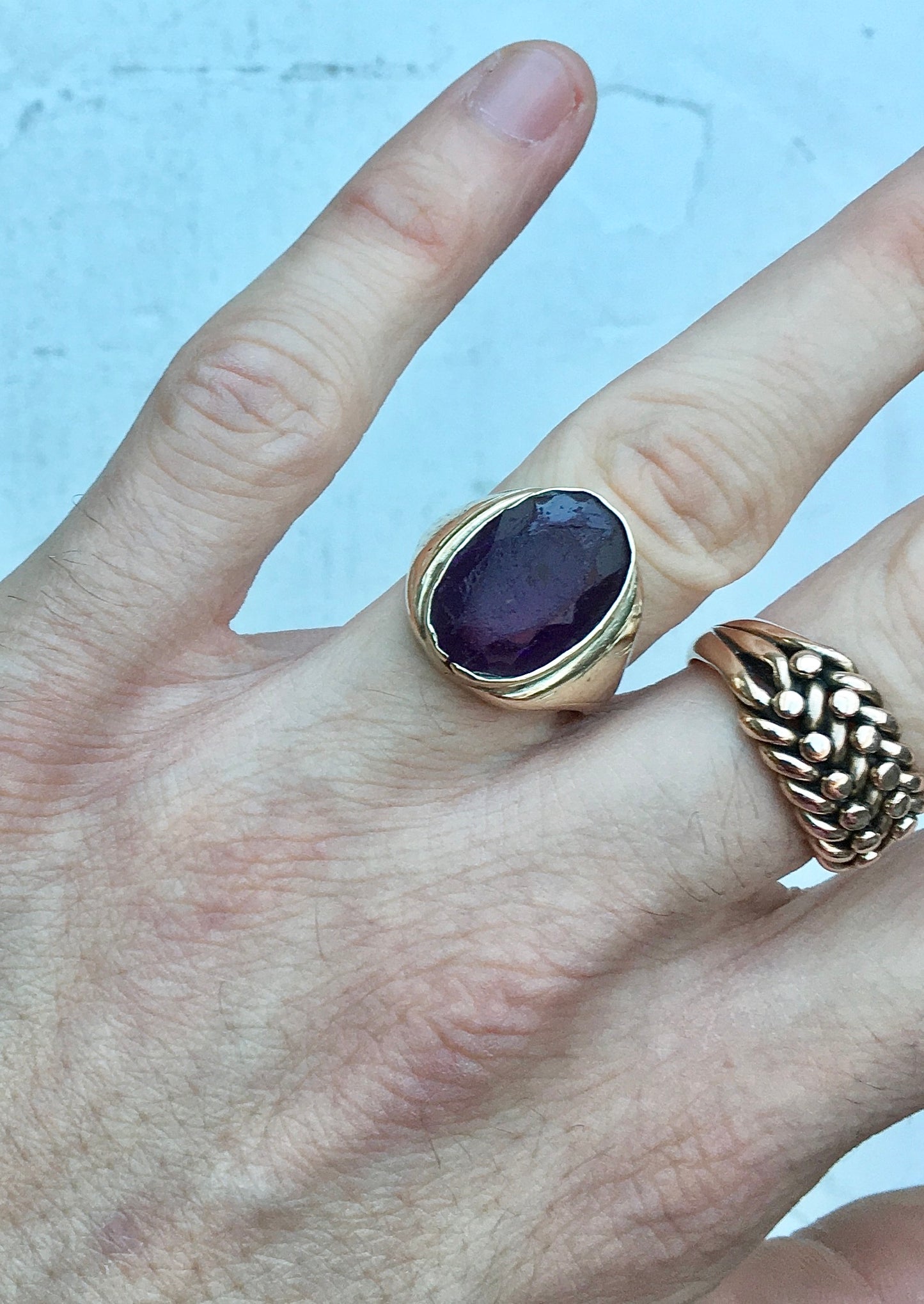 Vintage 9ct Gold x Amethyst Ring