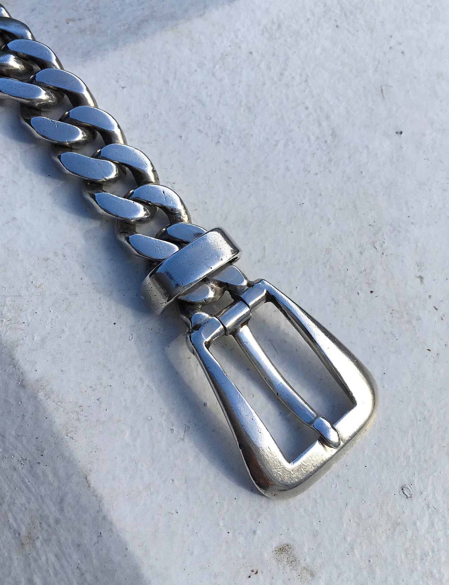 Vintage Sterling Silver Buckle Bracelet