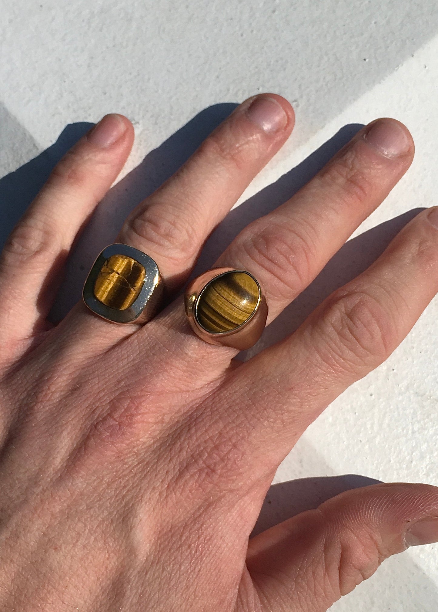 Vintage 1960s 9ct Gold Tiger’s Eye Ring