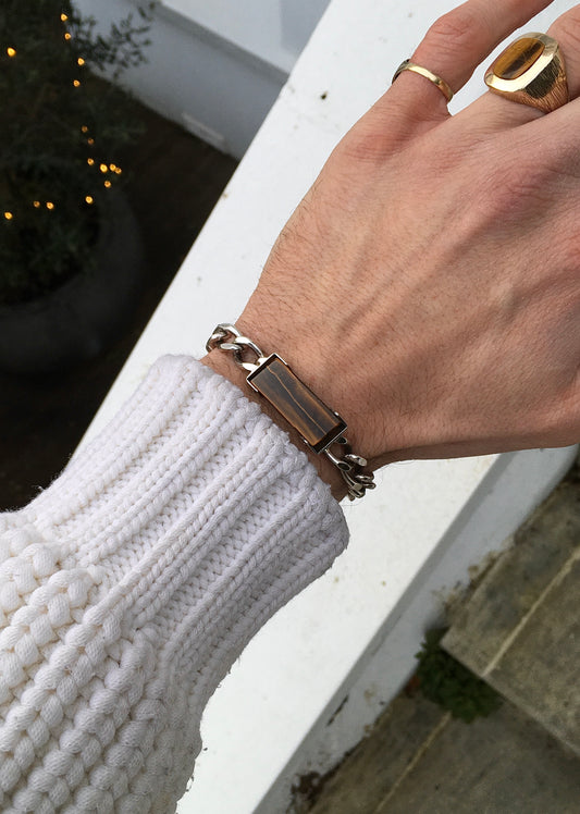 1970s Tiger’s Eye Curb