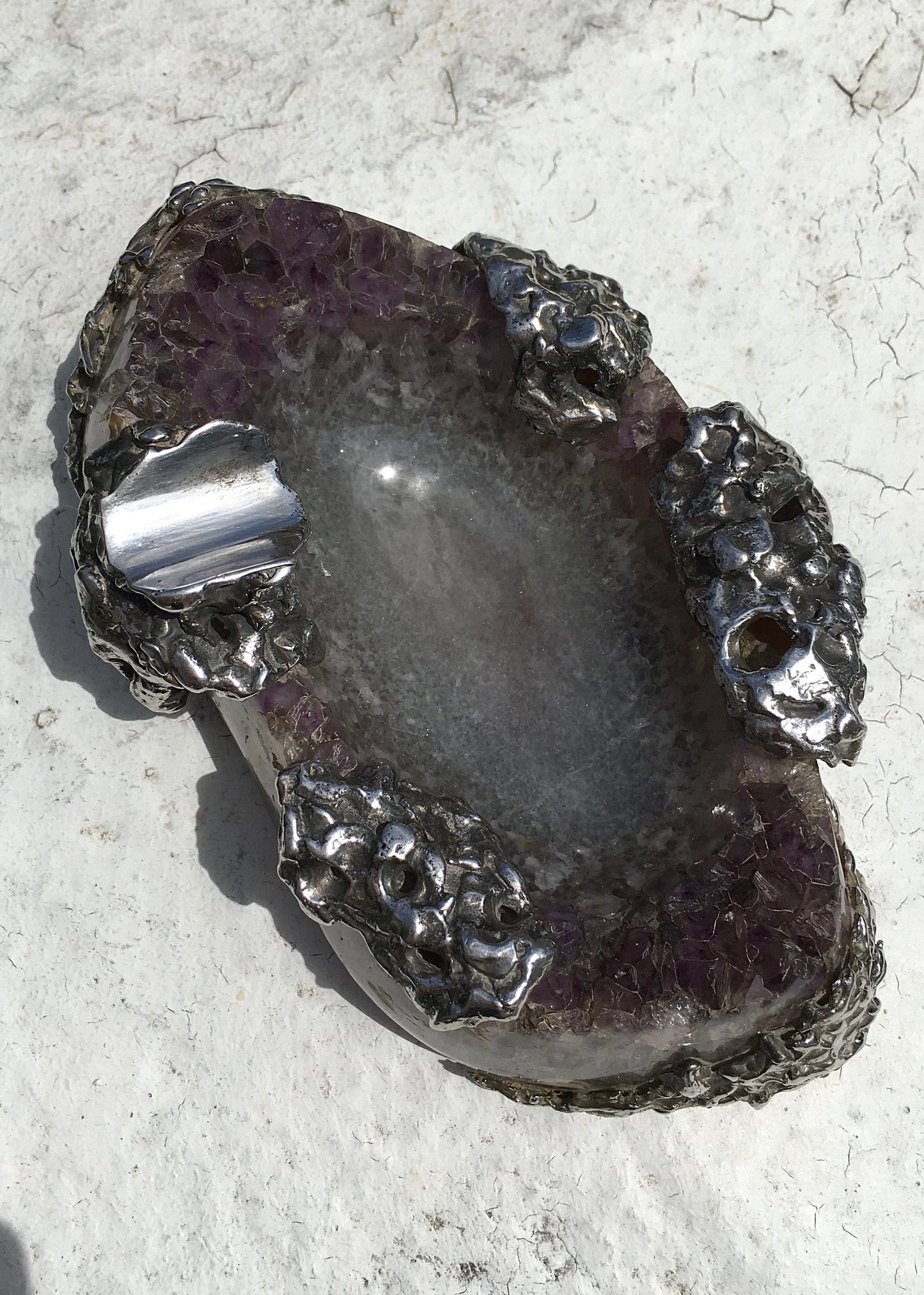 Vintage Amethyst Cigar Ashtray