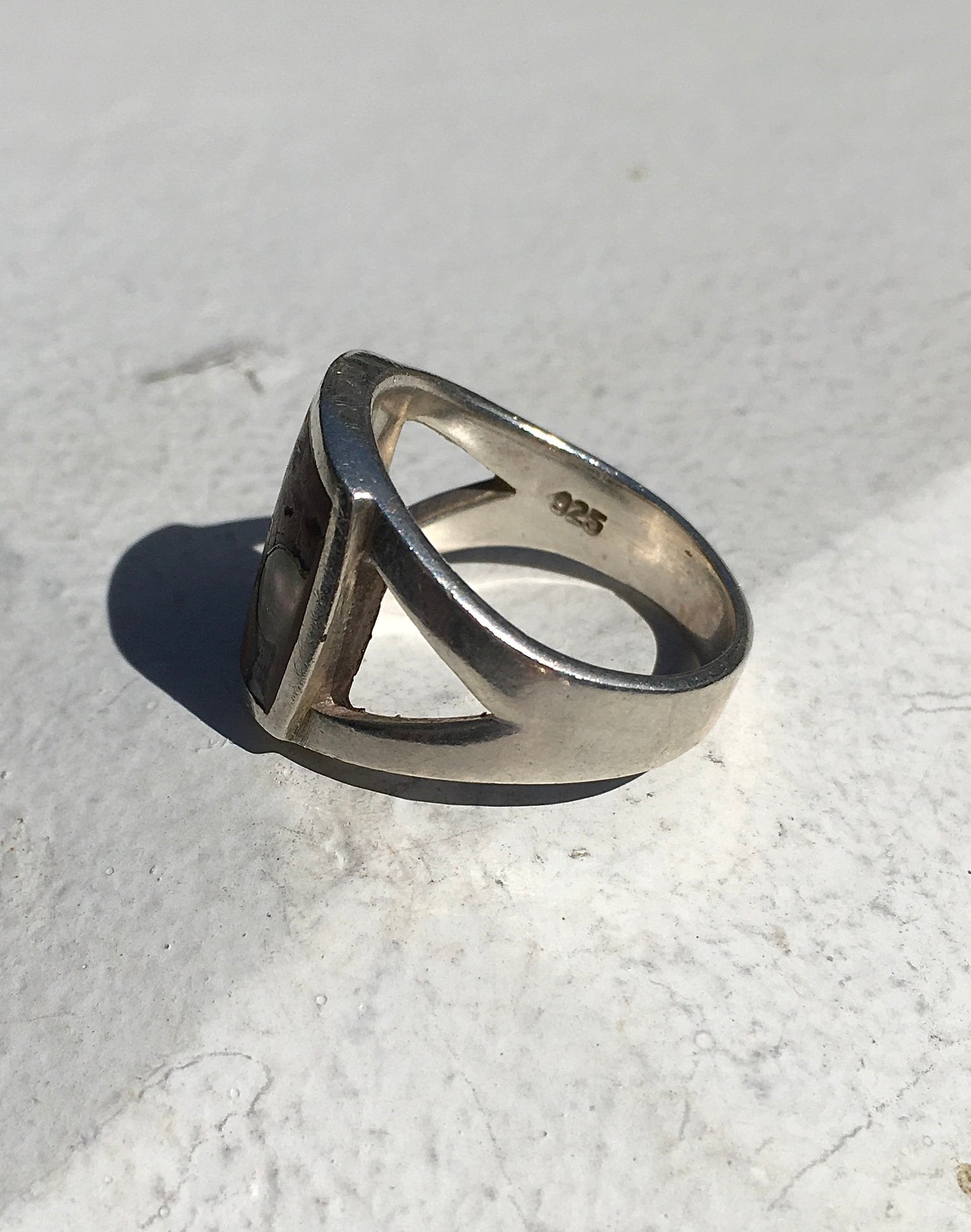 Vintage Sterling Silver Jasper Ring
