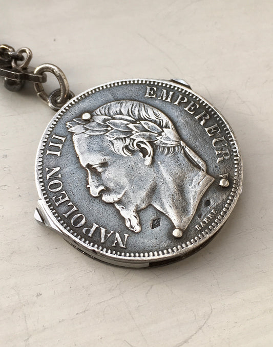 Silver Eloi Pernet 5 Franc Coin Knife