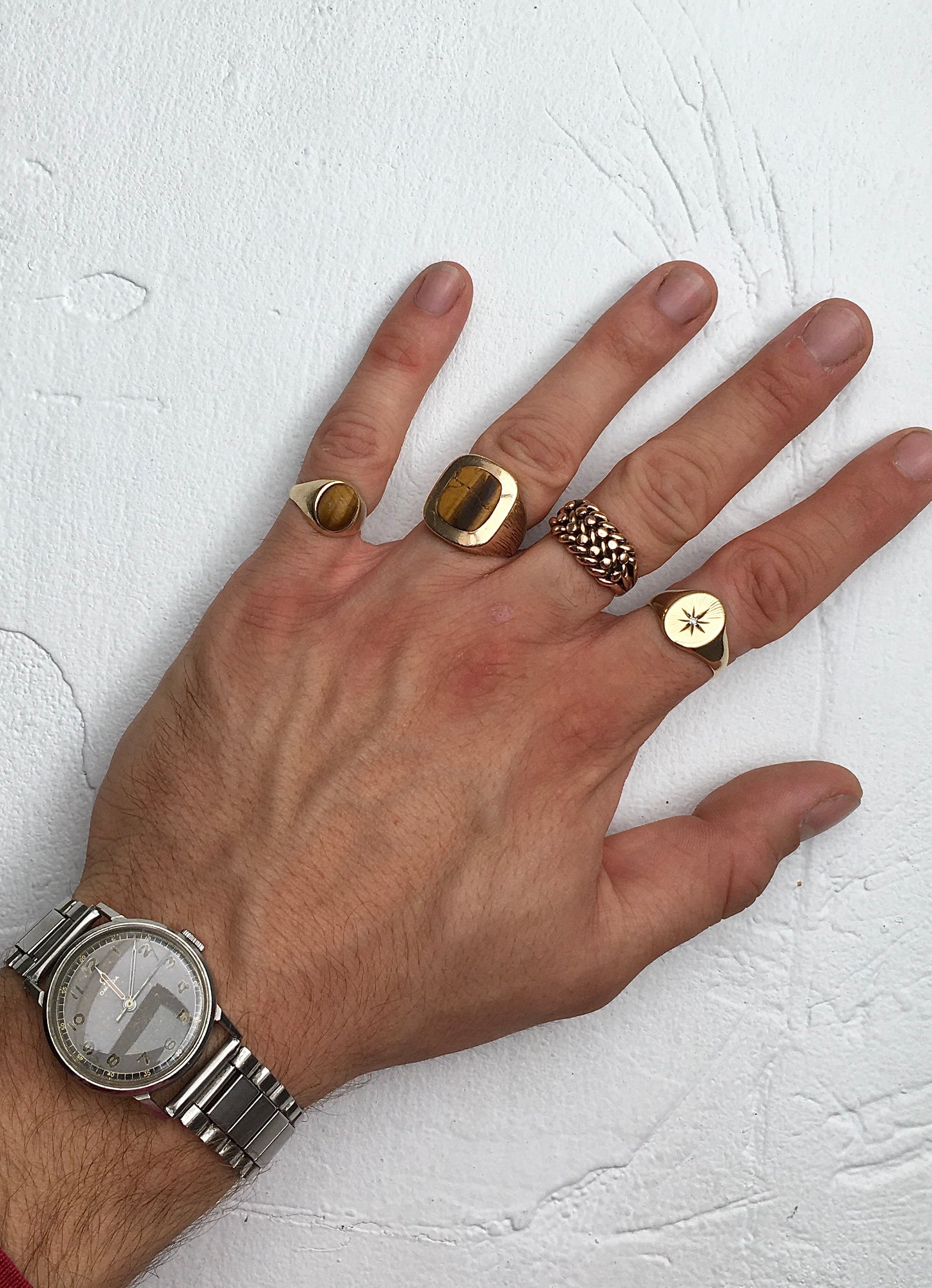 1960s 9ct Gold Diamond Signet