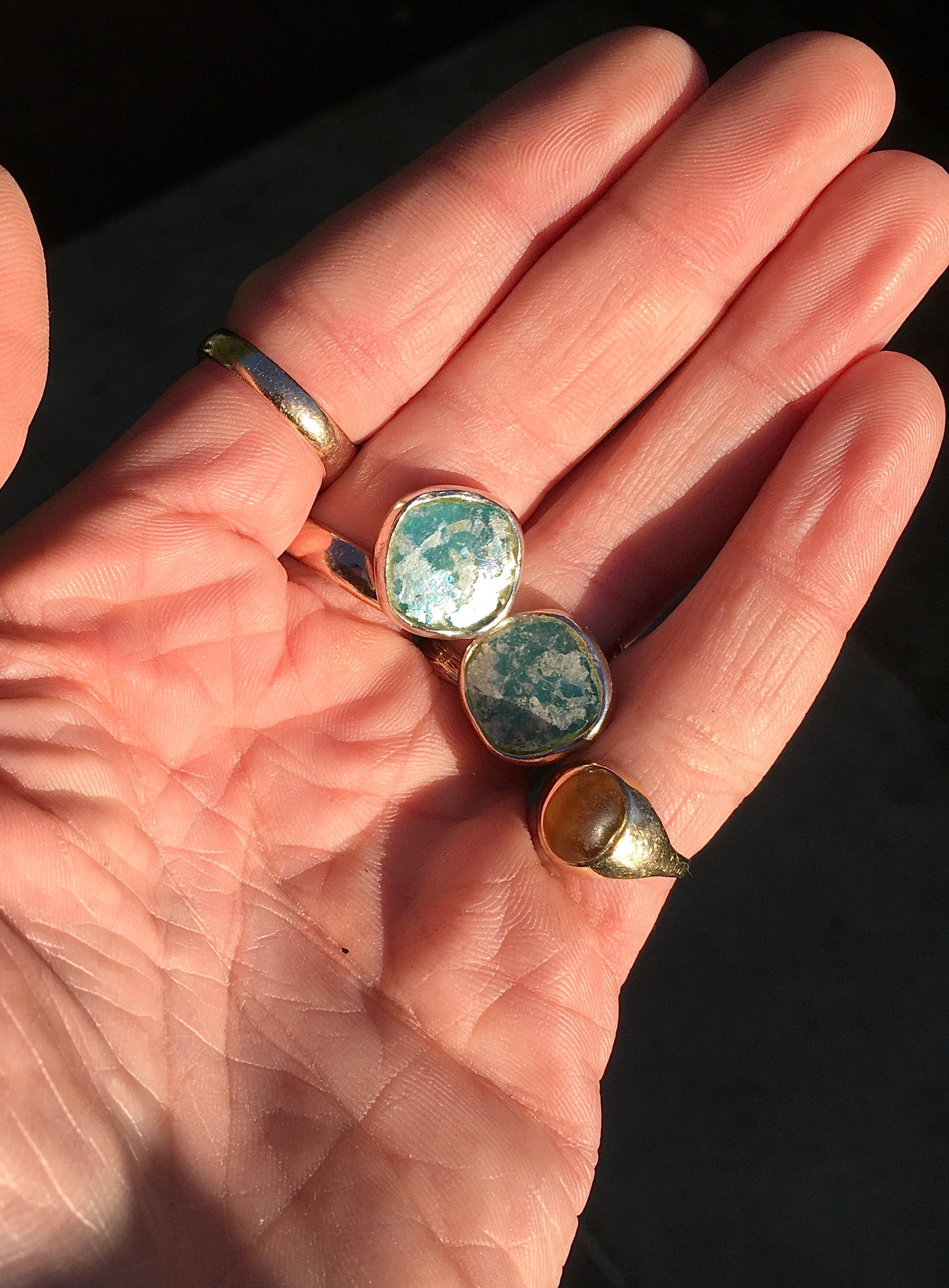 Sterling Silver Glass Cufflinks