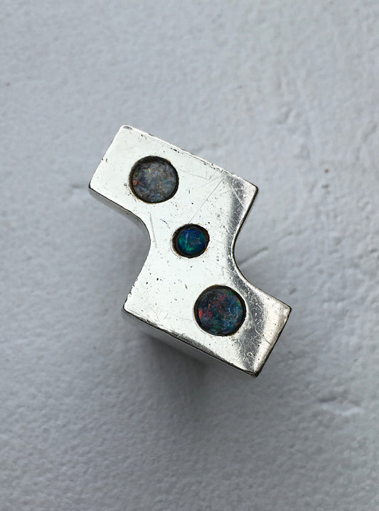 Vintage Sterling Silver Opal Ring