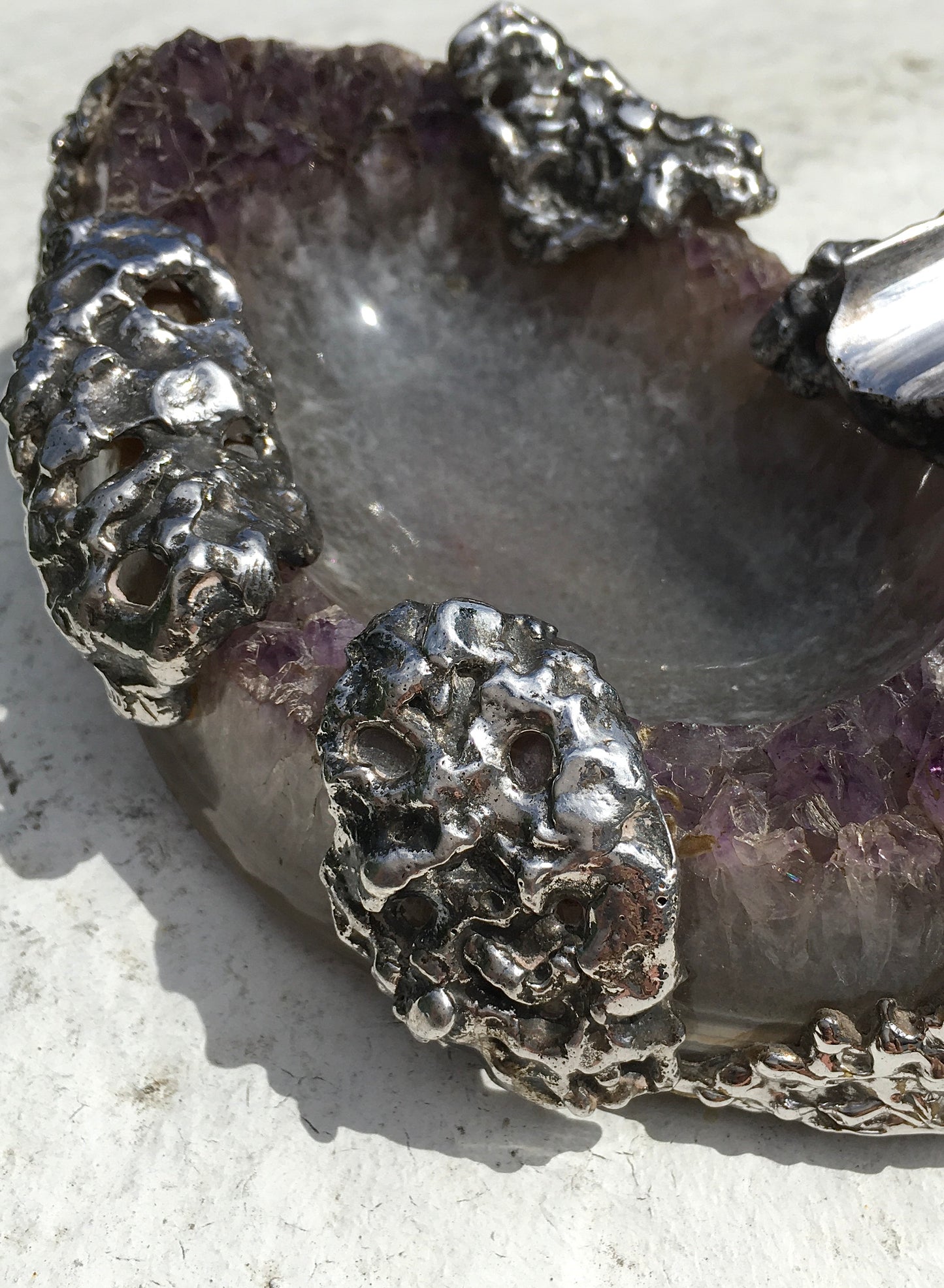 Vintage Amethyst Cigar Ashtray