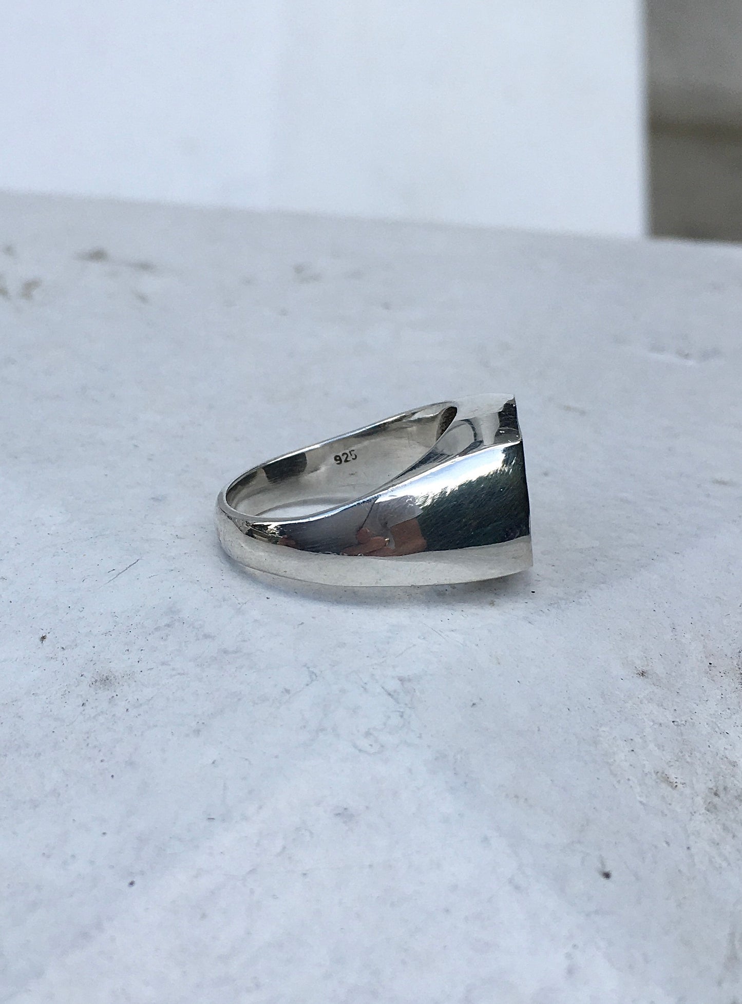 Sterling Silver Bloodstone Signet