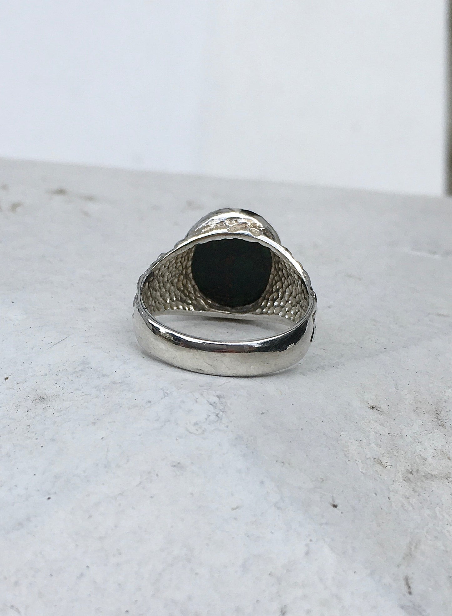 Sterling Silver Bloodstone Signet