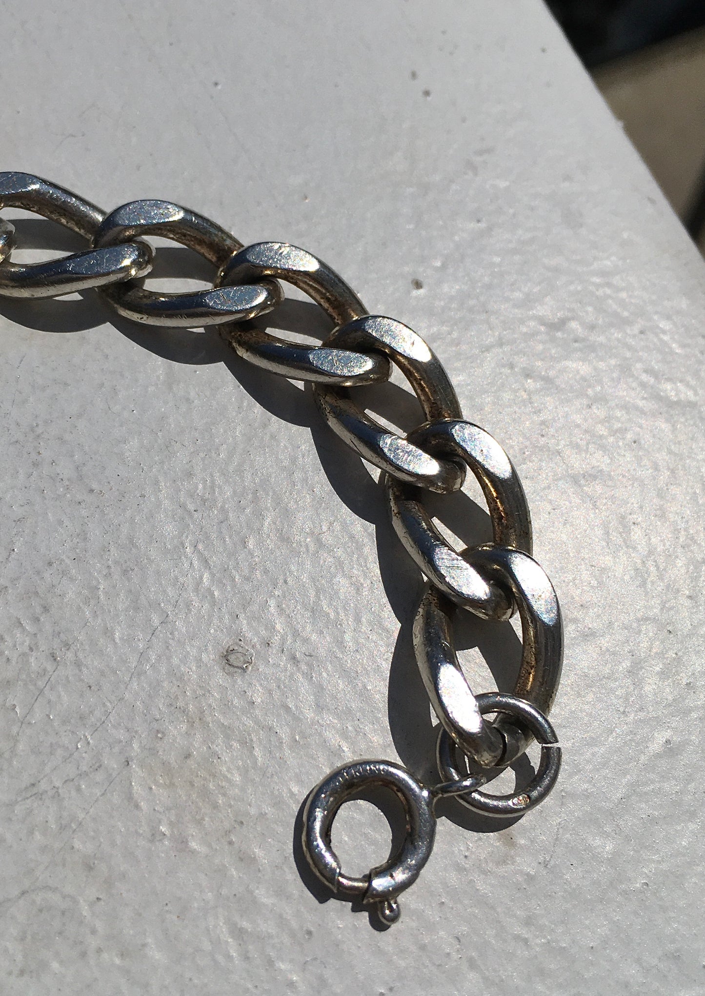 Vintage 1970s Sterling Silver Identity Bracelet