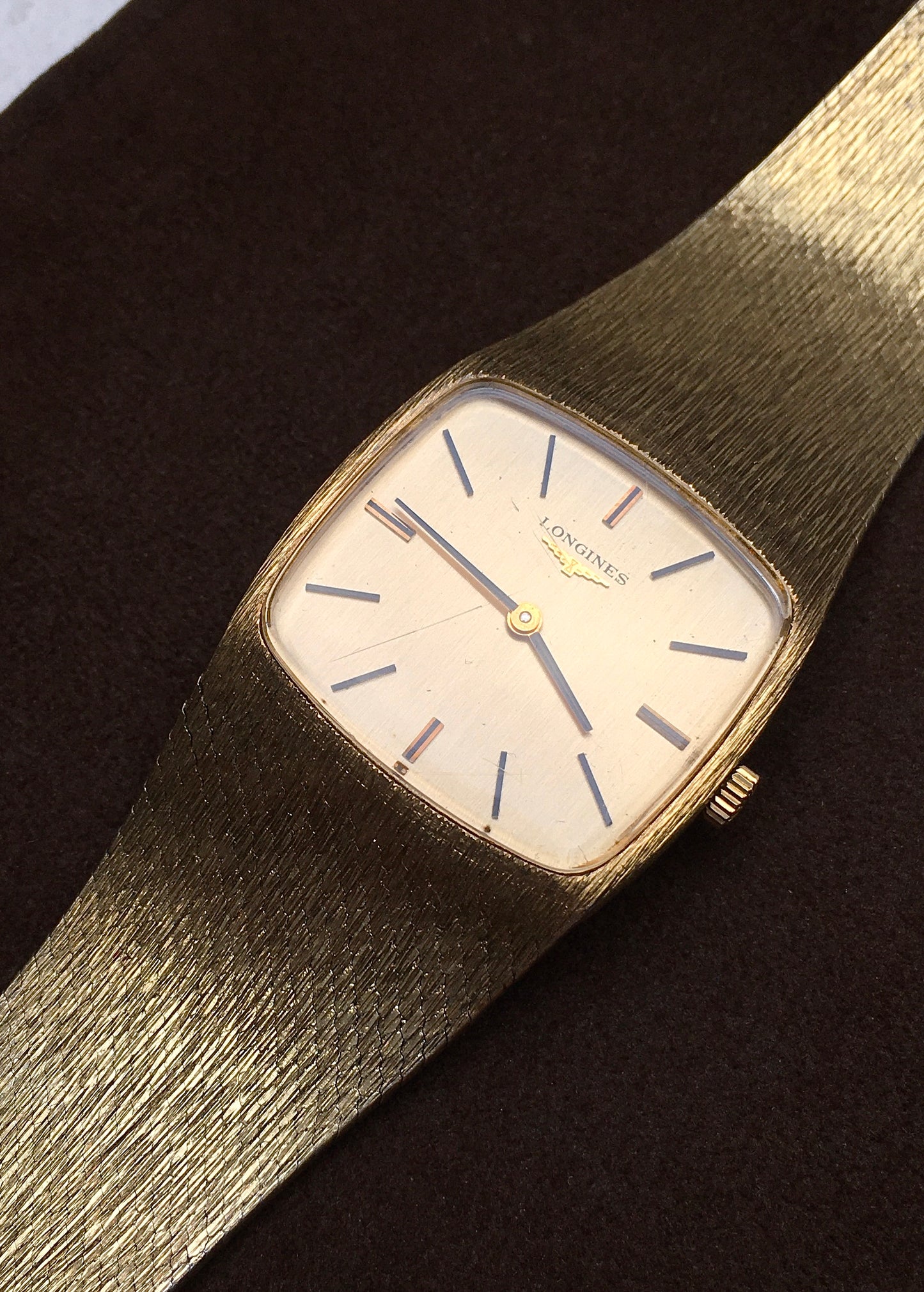 1970s Sterling Silver Vermeil Longines