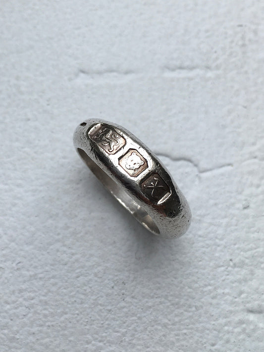 1990s Sterling Silver Hallmark Ring