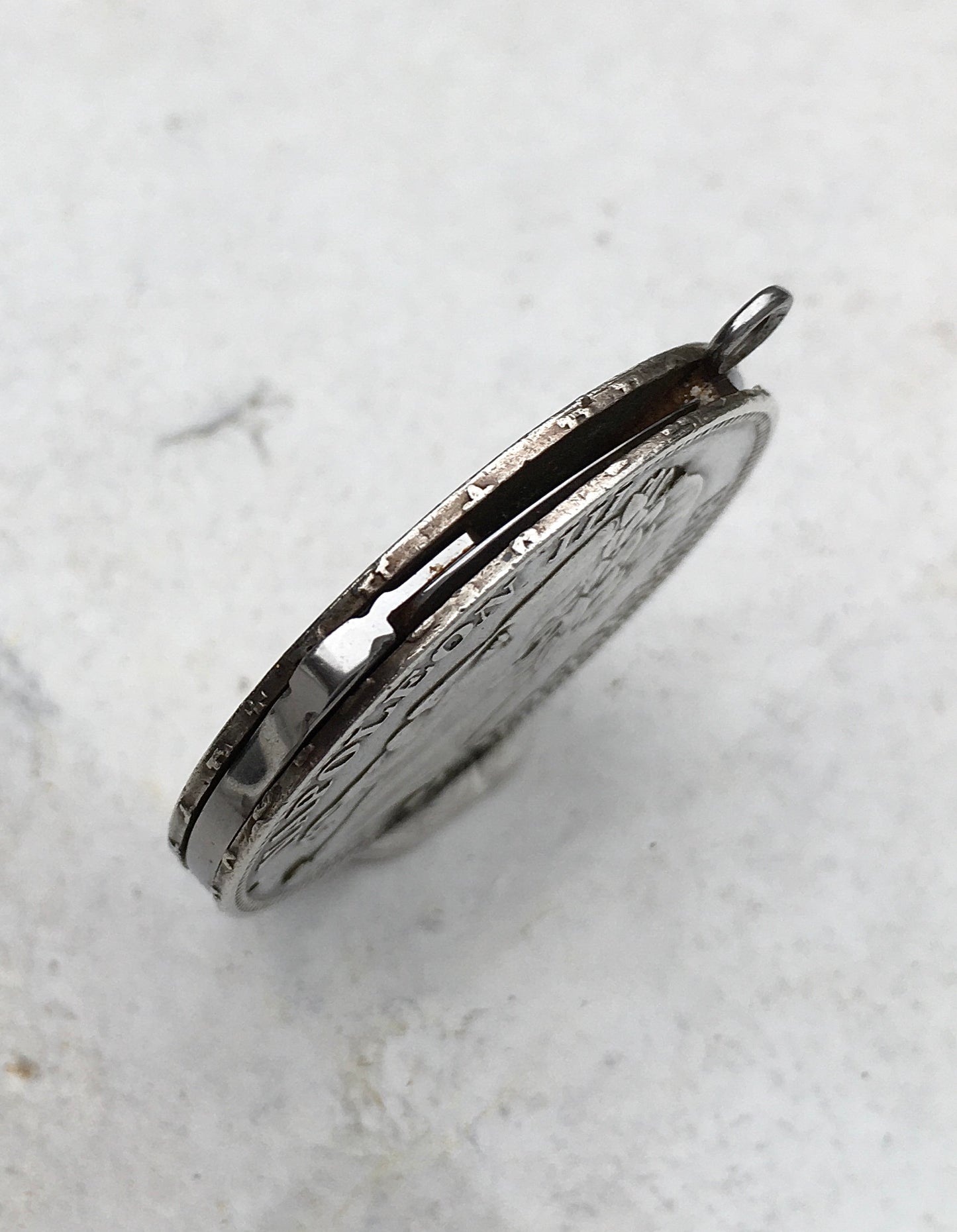 Silver Eloi Pernet 5 Franc Coin Knife