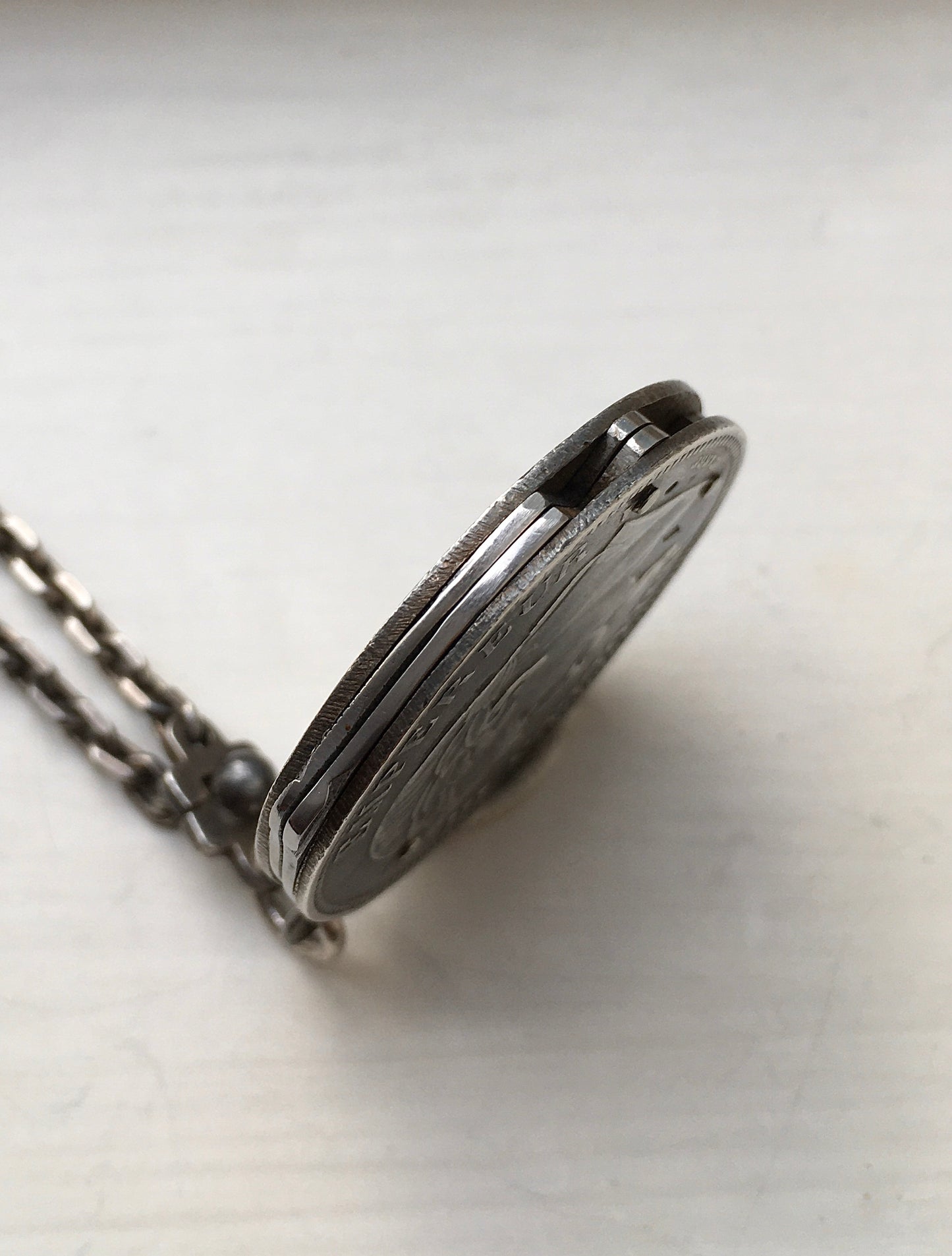 Silver Eloi Pernet 5 Franc Coin Knife