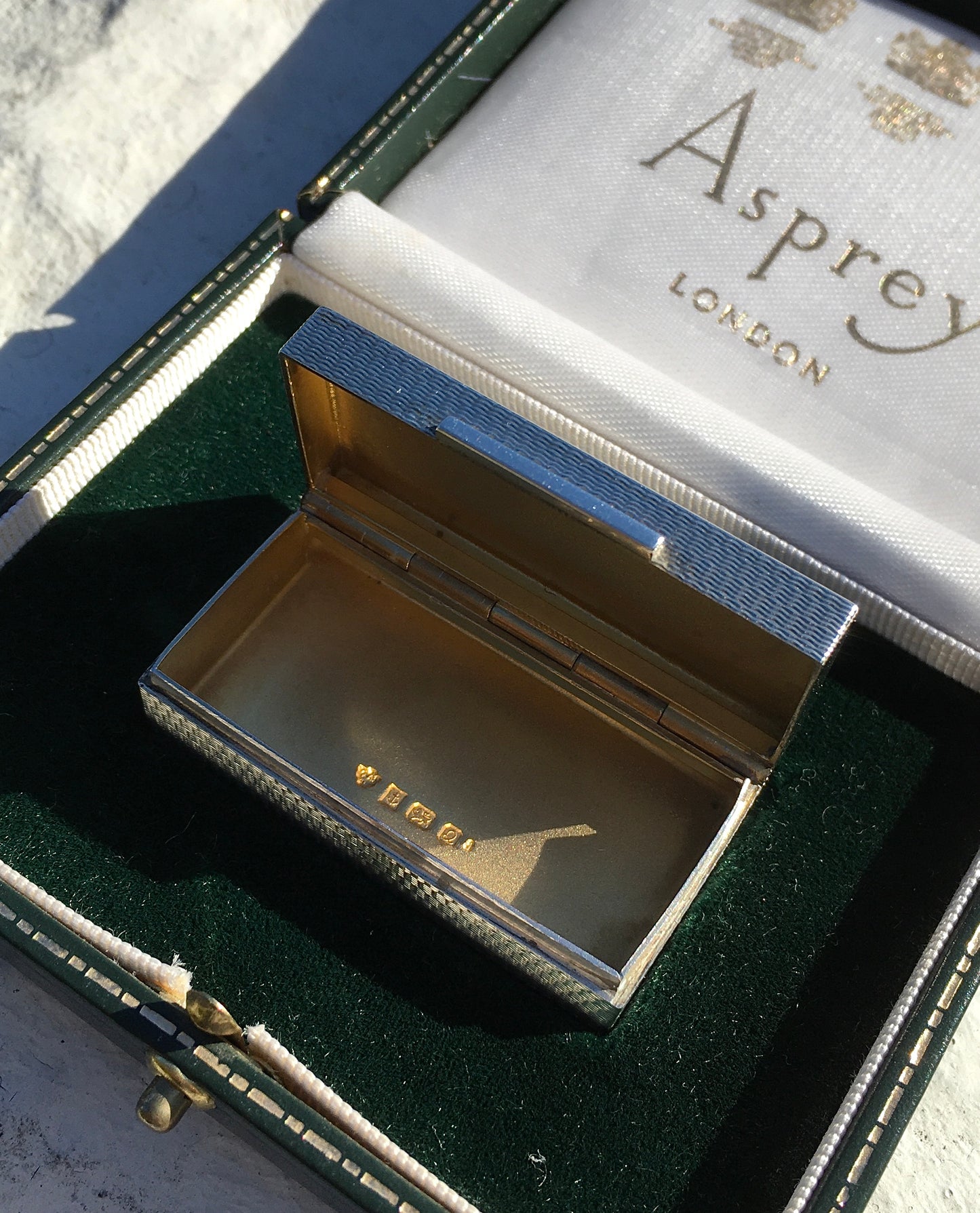 Sterling Silver Asprey Elizabeth II Pill Box
