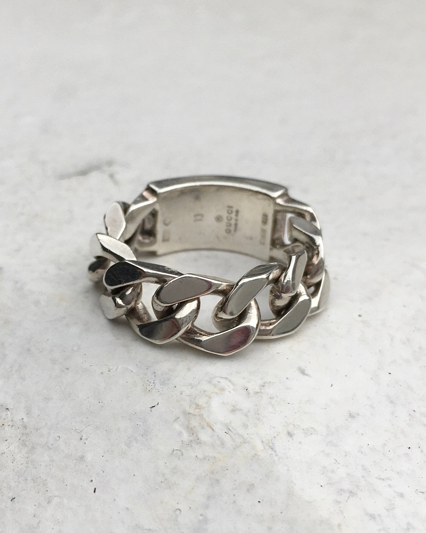 Sterling Silver Gucci Curb Ring