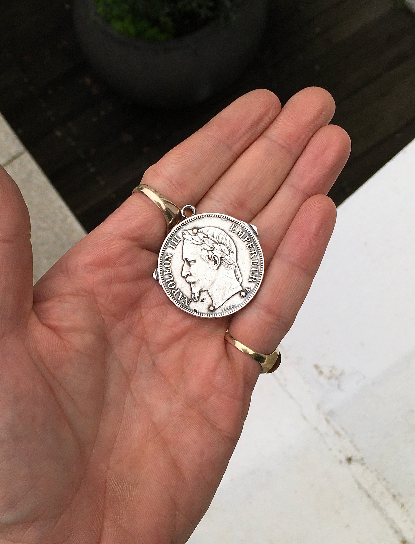 Silver Eloi Pernet 5 Franc Coin Knife