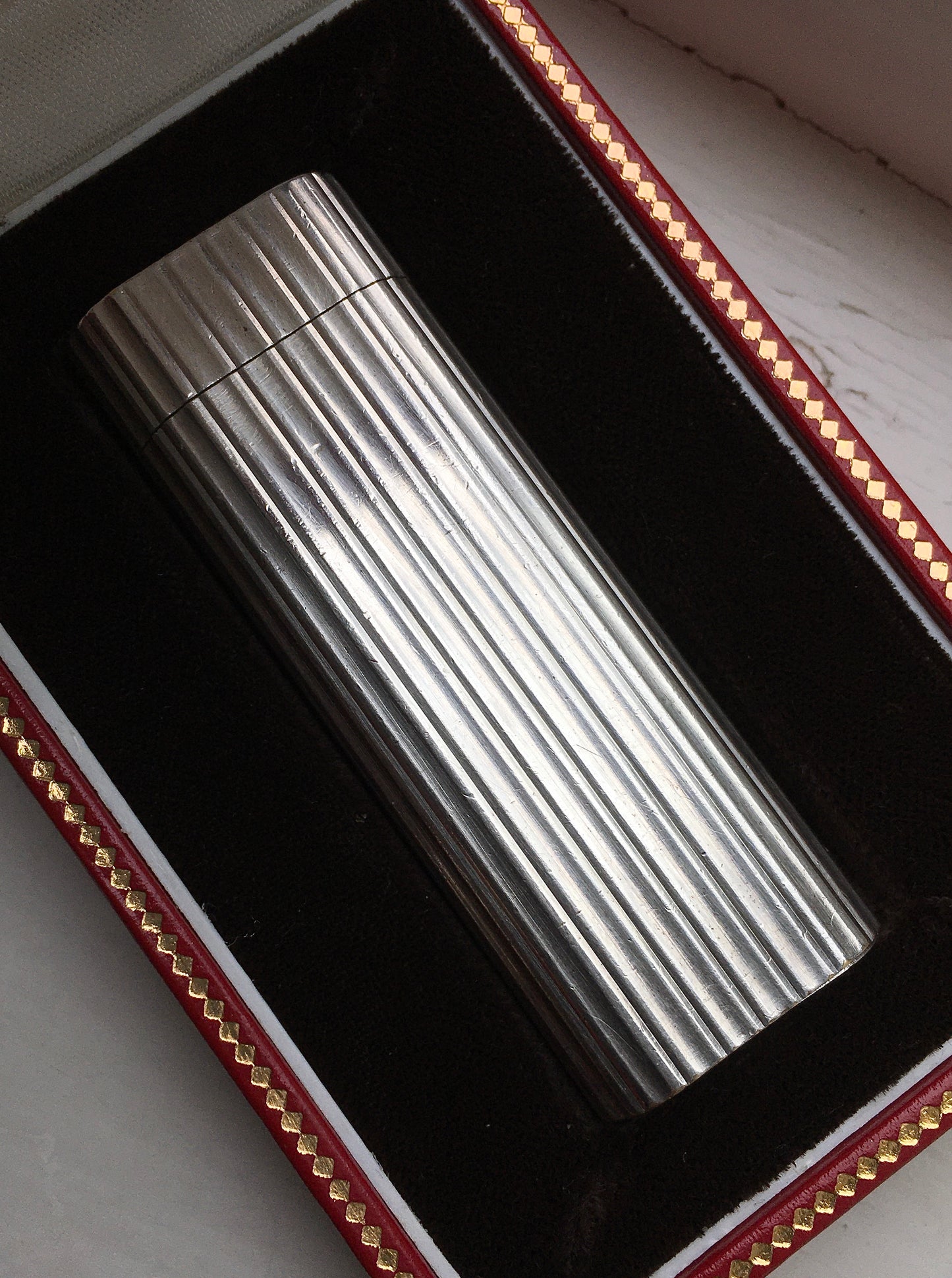 Vintage 1980s Silver Cartier Godron