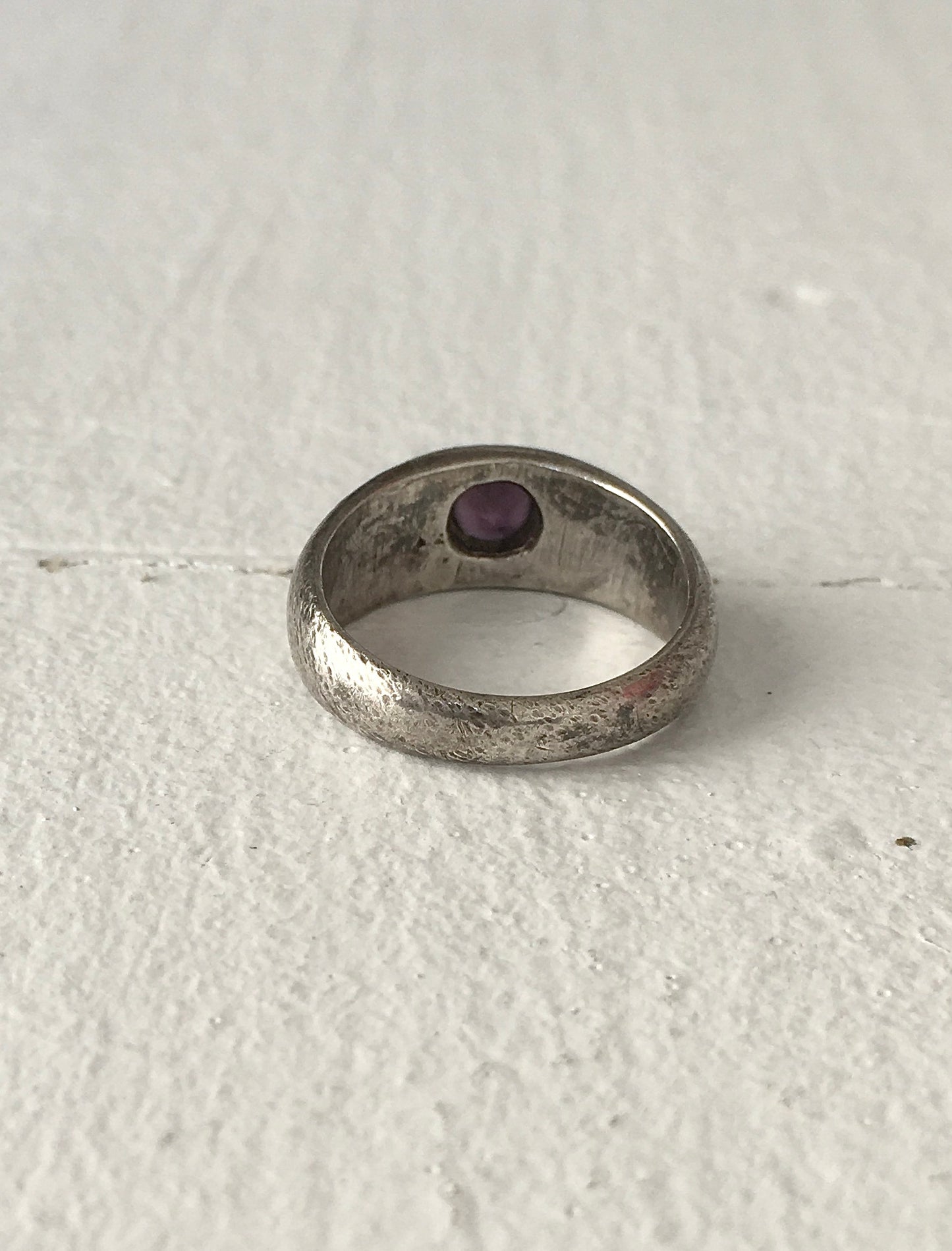 Vintage Sterling Silver Amethyst Ring