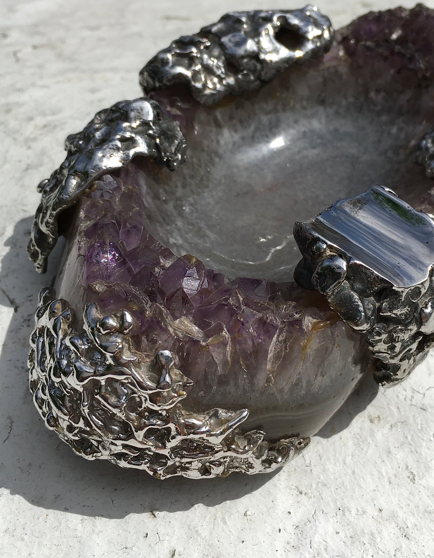 Vintage Amethyst Cigar Ashtray