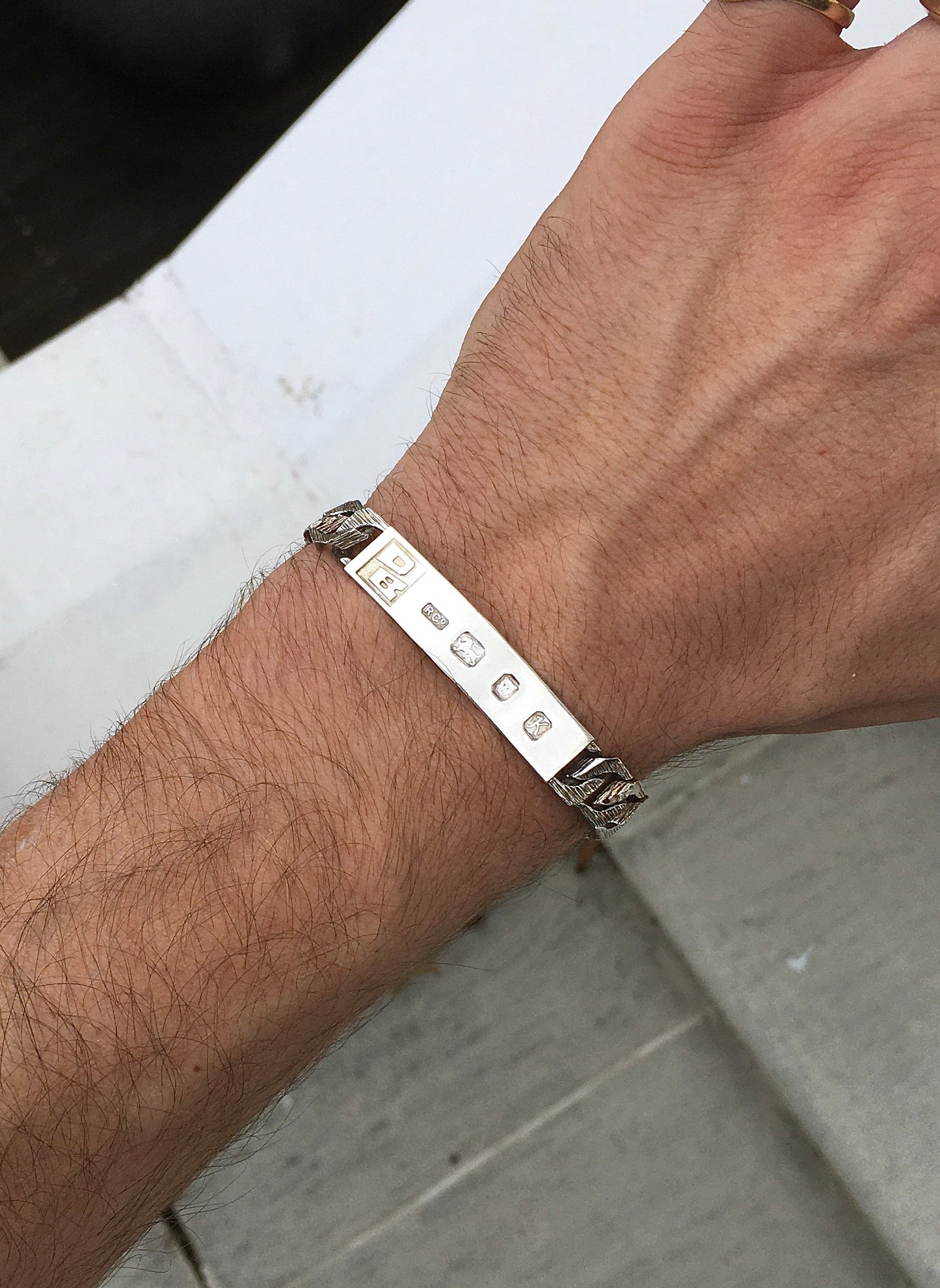 Vintage 1980s Sterling Silver ID Curb