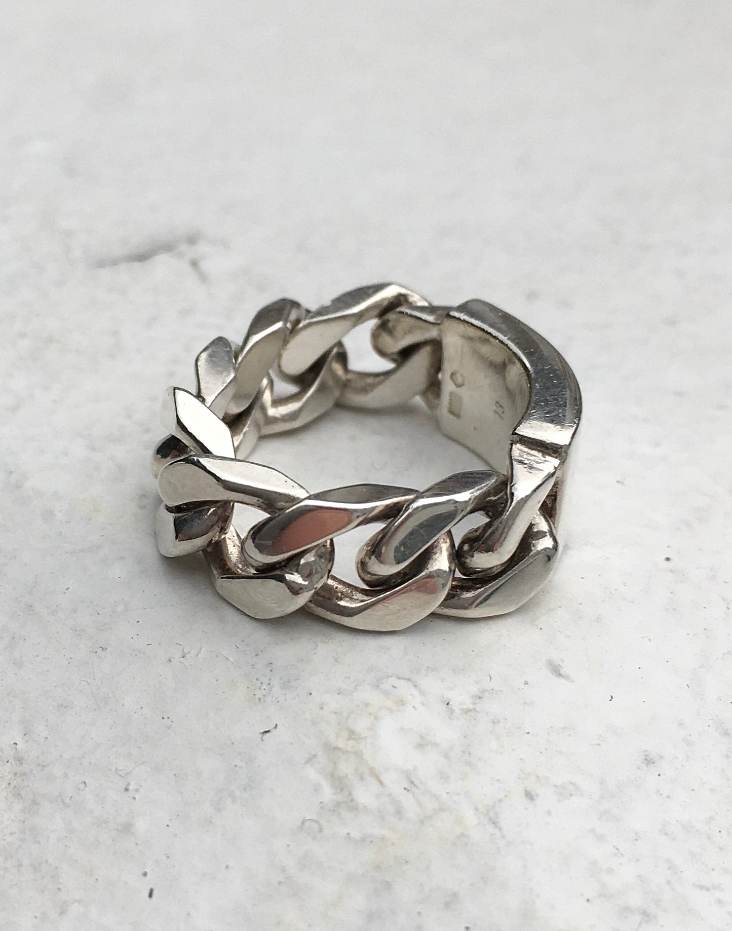 Sterling Silver Gucci Curb Ring