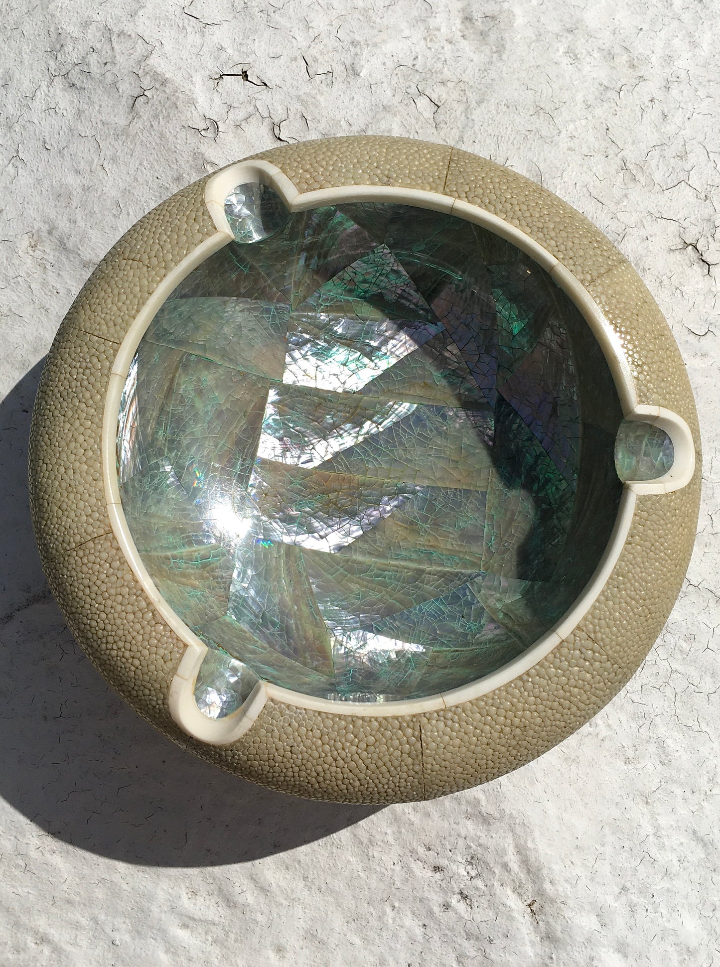 Shagreen & Shell Cigar Ashtray