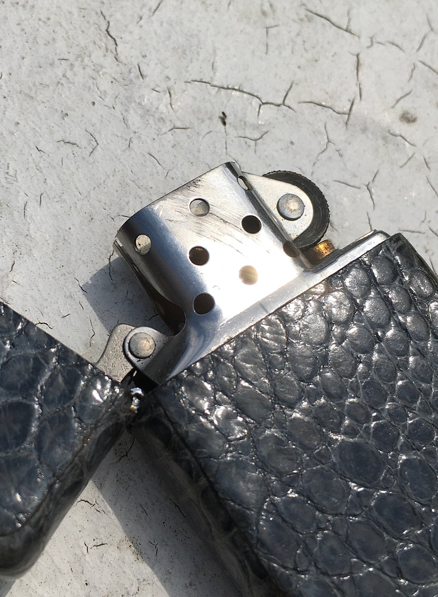 Vintage Alligator Leather Zippo