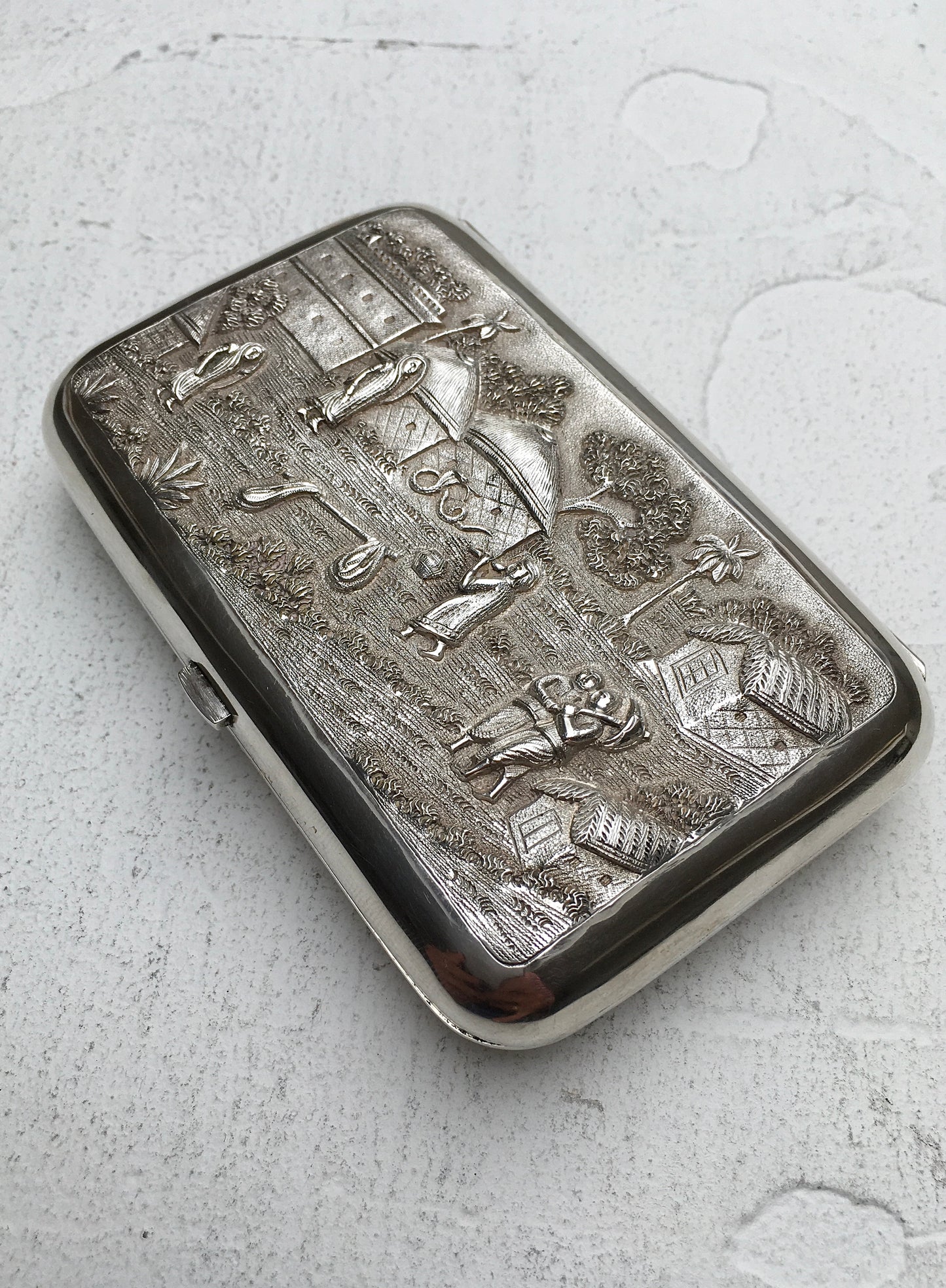 Antique Silver Cigar Case