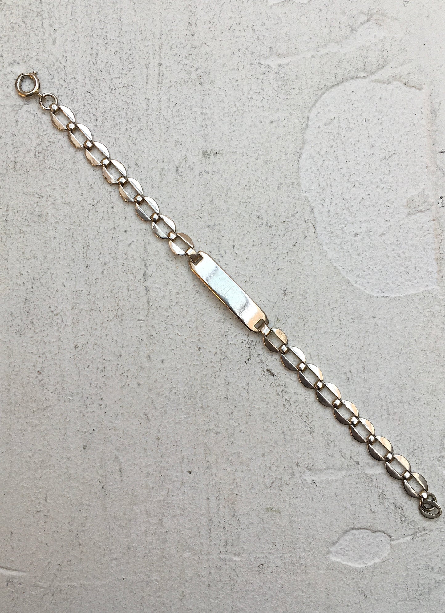 Vintage 1970s Sterling Silver Identity Bracelet