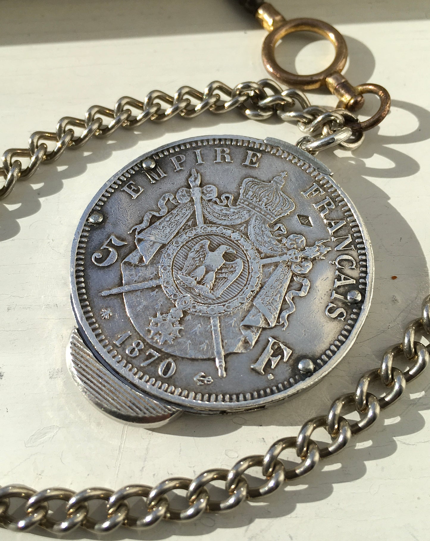 Silver Eloi Pernet 5 Franc Cigar Cutter