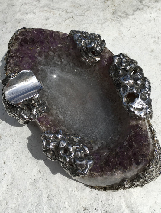 Vintage Amethyst Cigar Ashtray