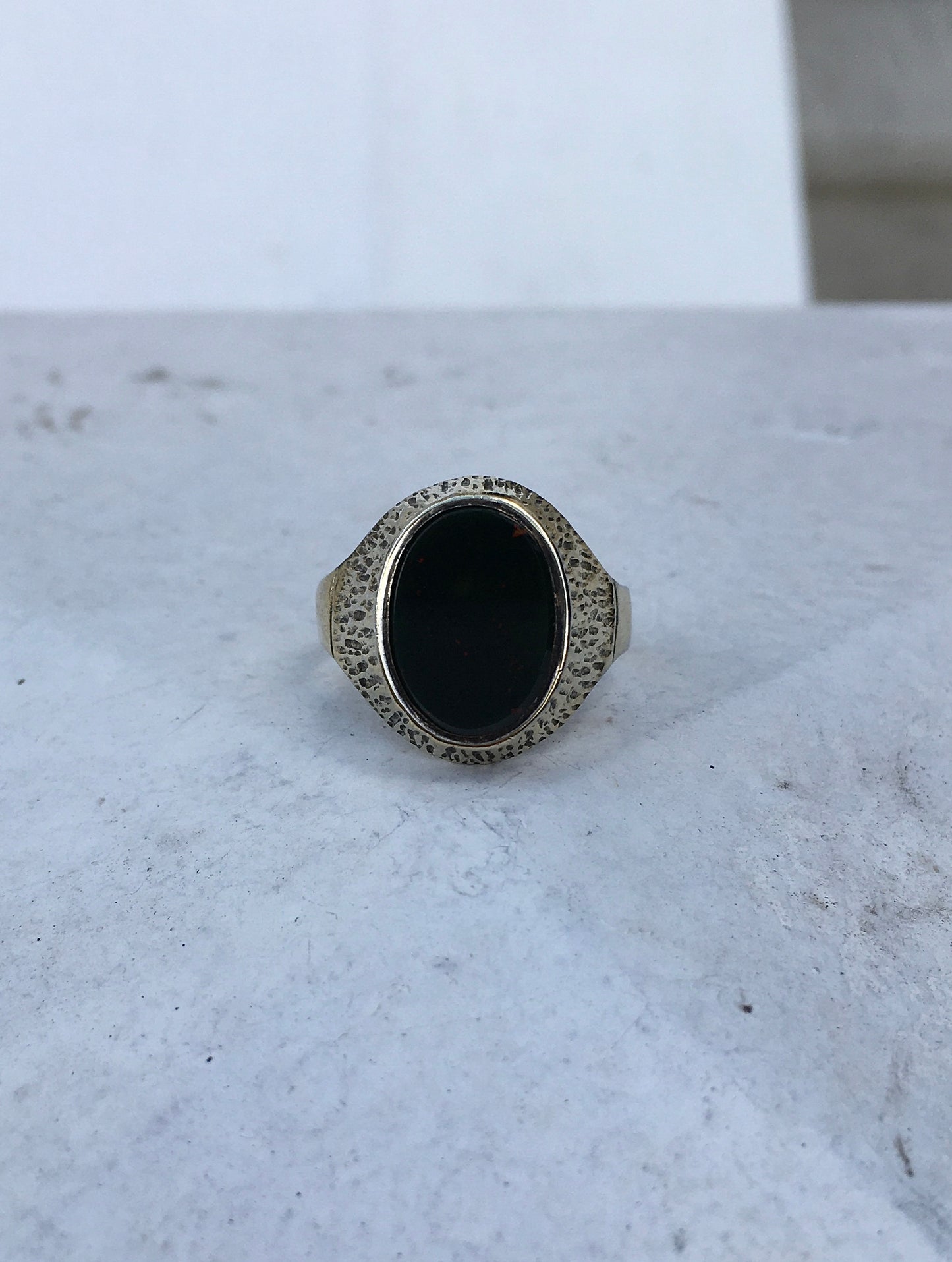 Vintage Sterling Silver Vermeil Bloodtsone Signet