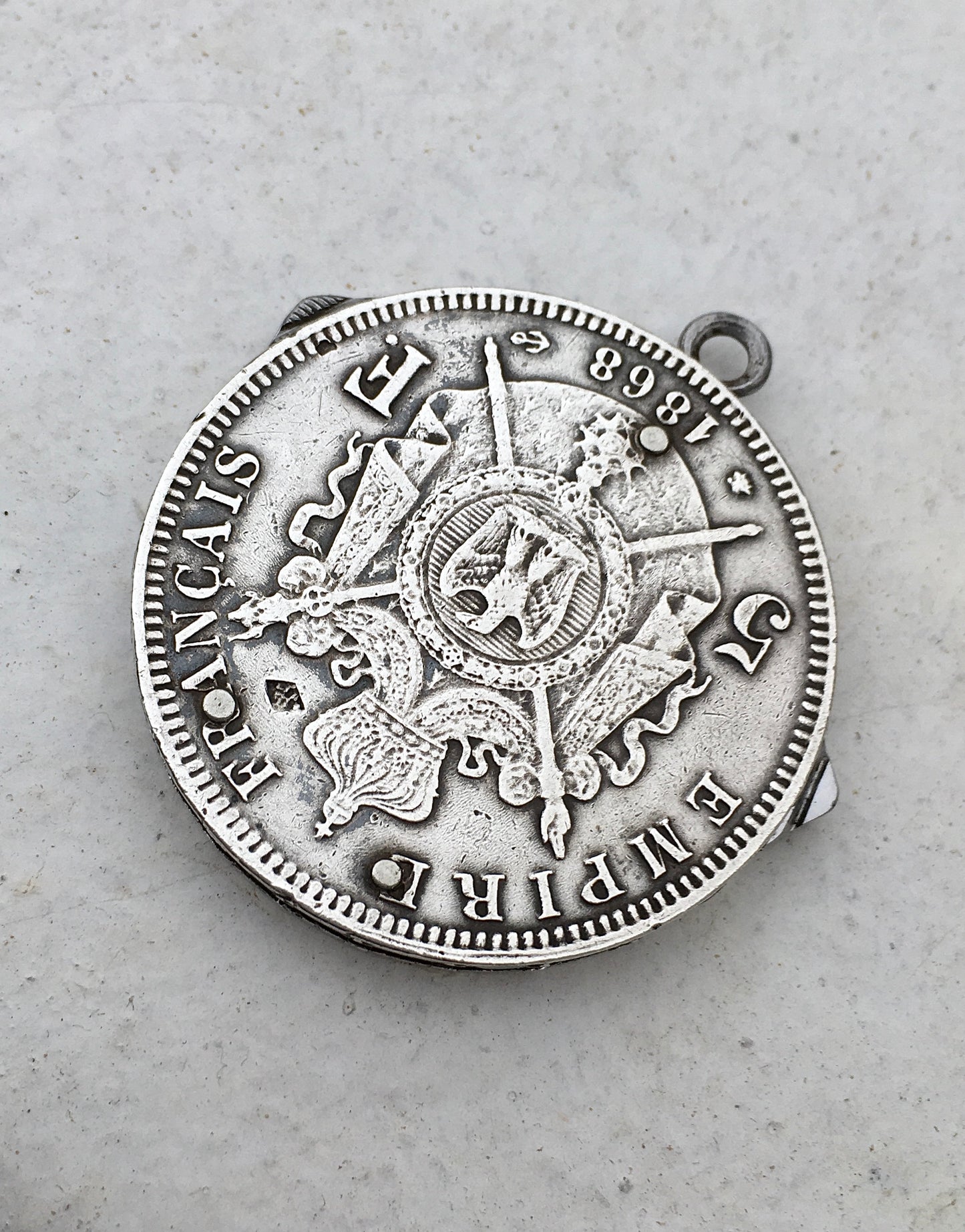 Silver Eloi Pernet 5 Franc Coin Knife